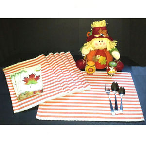 SET OF 6 ELEGANT ~COTTON DINING TABLE PLACEMATS~